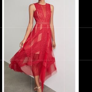 ISO: BCBG Red Handkerchief Midi